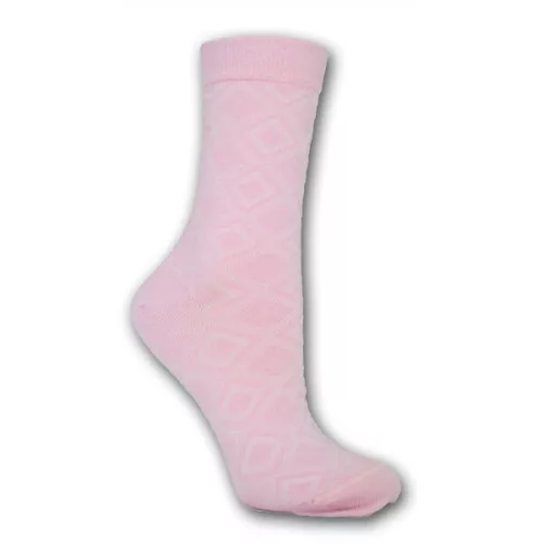 Chaussettes pour femmes - chaussettes de cheville en coton - 39-42 - motif à carreaux roses - Evidence
