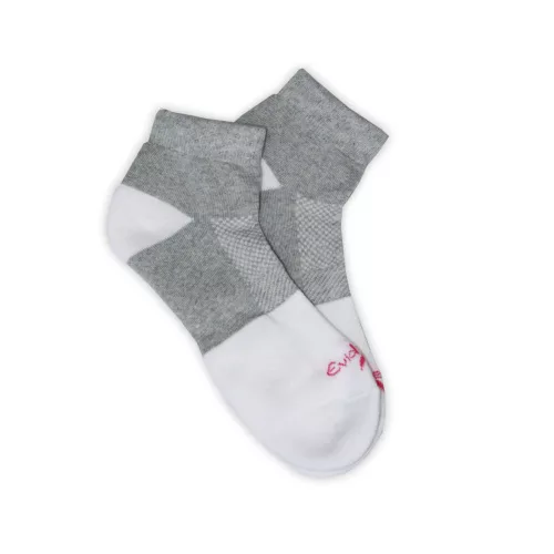 Chaussettes de course en coton pour femmes - 39-42 - blanc-gris - Evidence