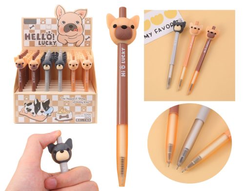 Stylo gel bouledogue 3S