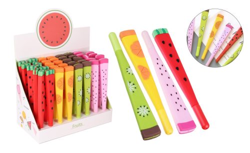 STYLO GEL FRUITS PLATS 4S