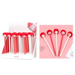 STYLO GEL BONHOMME DE NEIGE+LUTIN 2S