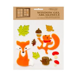 Sticker renard, écureuil et noix 20*25