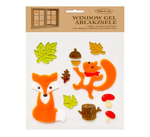 Sticker renard, écureuil et noix 20*25