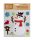 Sticker bonhomme de neige et oiseau 20*25