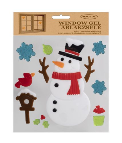 Sticker bonhomme de neige et oiseau 20*25