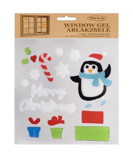 Sticker pingouin et cadeaux 20*25