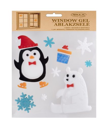 Sticker ours polaire et pingouin 20*25