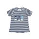 T-shirt en coton avec strass et motif de chaussure - rayé - 104