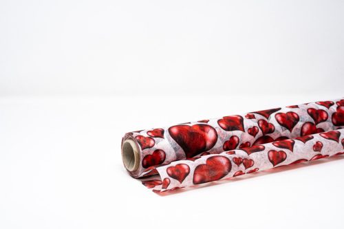 Vetex rouge à cœurs 51CM * 9M