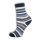 Chaussettes de cheville en coton pour enfants - chaussettes de cheville en coton - 23-26 - rayures bleu foncé - Evidence