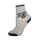 Chaussettes de cheville en coton pour enfants - chaussettes de cheville en coton - 31-34 - gris avec ballons de football - Evidence