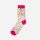 Chaussettes en coton pour enfants - 23-26 - blanc-rose - à pois - Evidence