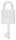 Serrure en fer 1-ES blanc 3 * 8
