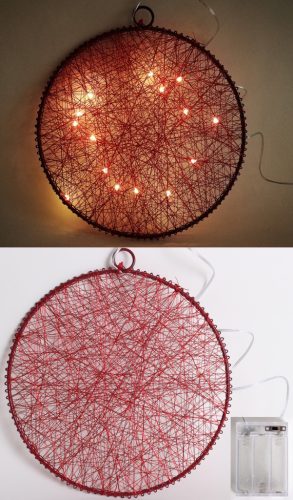 Cercle lumineux de décoration rouge 15LED 20