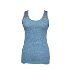   Ensemble de lingerie en coton pour femme - short de sport-bretelles larges - bleu jean - S