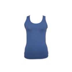   Ensemble de lingerie en coton pour femme - short de sport-bretelles larges - bleu foncé-gris - S