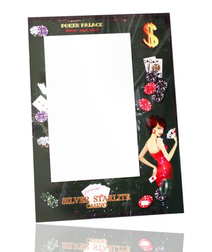 Miroir en verre poker + femme 50 * 70