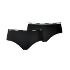 Bas de sport pour femme Puma avec taille élastique - coupe hanche - 2 pièces/paquet - noir - L