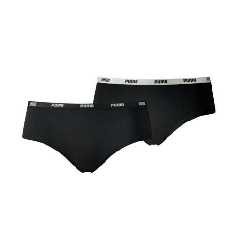 Bas de sport pour femme Puma avec taille élastique - coupe hanche - 2 pièces/paquet - noir - L