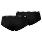Bas de sport pour femme Puma avec taille élastique - coupe hanche - 2 pièces/paquet - noir - L
