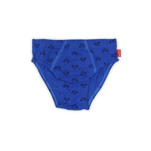Caleçon pour garçon - Jersey de coton - motif de moto - bleu moyen - 110