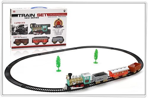 Ensemble de trains 1 locomotive 3 voitures de train