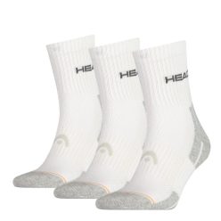   Chaussettes de sport unisexes Head - semelle en demi-peluche respirante 3 paires - blanc - 35-38