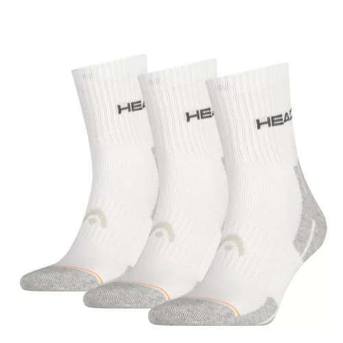 Chaussettes de sport unisexes Head - semelle en demi-peluche respirante 3 paires - blanc - 35-38