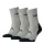 Chaussettes de sport unisexes Head - semelle en demi-peluche respirante 3 paires - gris - 35-38