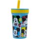Verre en plastique Disney Mickey Mouse avec paille anti-fuite - 420 ml