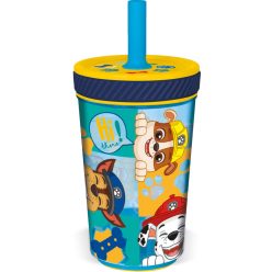   Mancs Őrjárat felboríthatatlan csúszásgátlós műanyag pohár szívószállal - 370ML