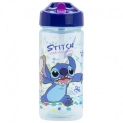   Stitch Prémium keményfalú szívószálas kulacs gyerekeknek - 510ML