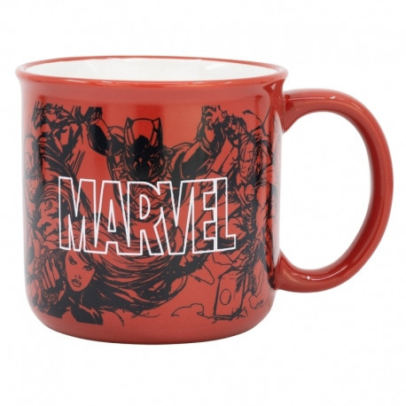 TASSE EN CÉRAMIQUE POUR LE PETIT DÉJEUNER 415 ML DANS UNE BOÎTE CADEAU À MOTIFS MARVEL