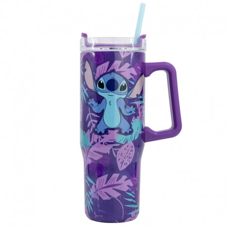 GRAND MUG DE VOYAGE EN ACIER INOXYDABLE ISOLÉ 940 ML STITCH