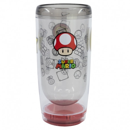 Verre Premium en plastique double paroi 705 ML SUPER MARIO POWER (avec technologie SmartGrip)