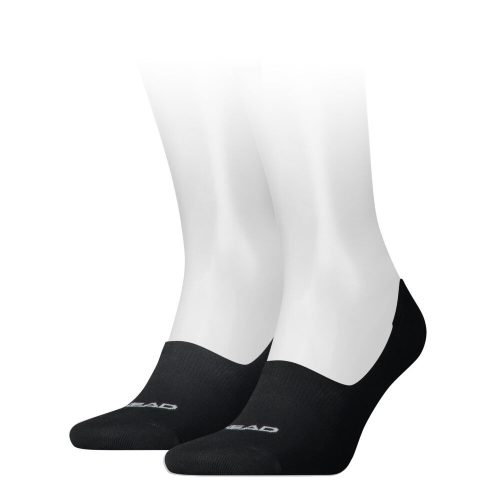 Chaussettes secrètes unisexes Head en coton respirant - 2 paires/paquet - noir - 39-42