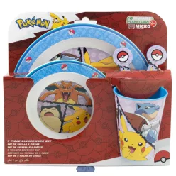   Ensemble de vaisselle Pokémon en plastique micro-ondable de 5 pièces