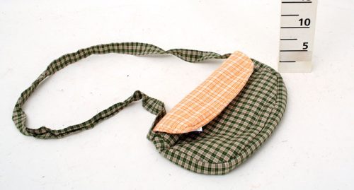 Sac à bandoulière à carreaux verts 25CM