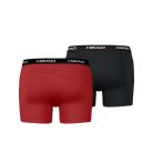 Sous-vêtement pour homme Head Microfiber - caleçon en microfibre - lot de 2 - rouge-noir - M