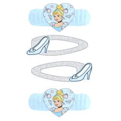   Ensemble de 2 barrettes scintillantes et 2 élastiques Disney Princesses