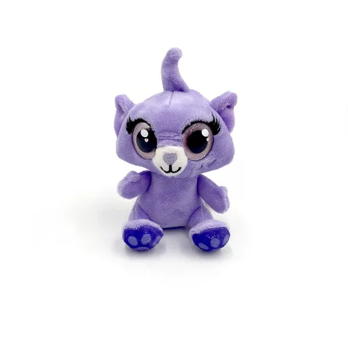 Peluche mignonne à gros yeux Chat 10cm de hauteur - Violet