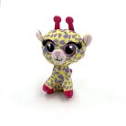 Peluche mignonne à gros yeux Girafe 10cm de hauteur - Jaune