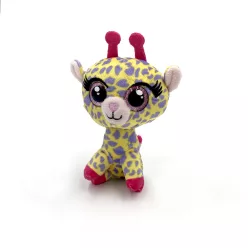 Peluche mignonne à gros yeux Girafe 10cm de hauteur - Jaune