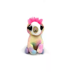 Peluche mignonne à gros yeux Lama 10cm de hauteur - Rose