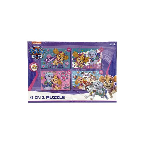 Puzzle 4 en 1 Pat' Patrouille 12-13-20-24 pièces - Rose