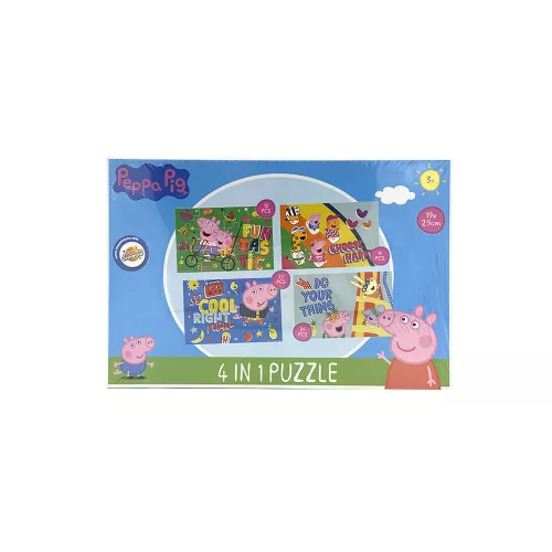 Peppa Pig puzzle 4 en 1 - Vert