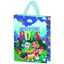   Sac cadeau 23x18x8,5 cm, surface en plastique laminé - Pat' Patrouille Bleu