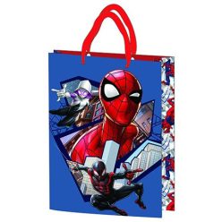   Sac cadeau 23x18x8,5cm, surface en plastique laminé - Spiderman