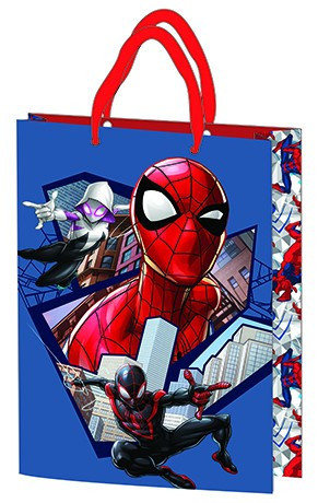 Sac cadeau 23x18x8,5cm, surface en plastique laminé - Spiderman