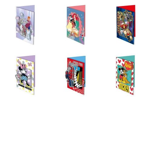 Invitation d'anniversaire 3D 22,5x15,5cm FSC 6 motifs 24pcs/paquet (Frozen/Princess/Avengers/Minnie/Mickey/Spiderman)